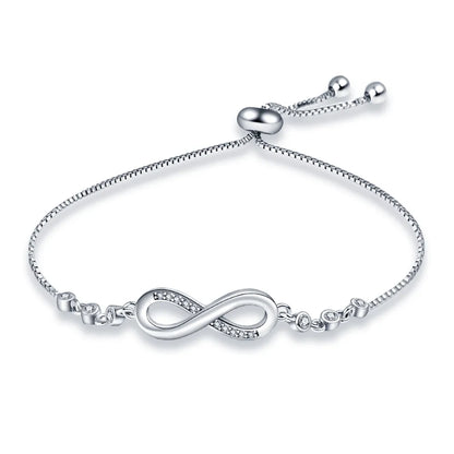 Silver Infinity Adjustable Bracelet