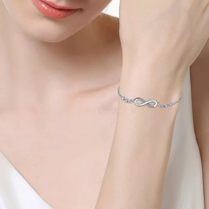 Silver Infinity Adjustable Bracelet