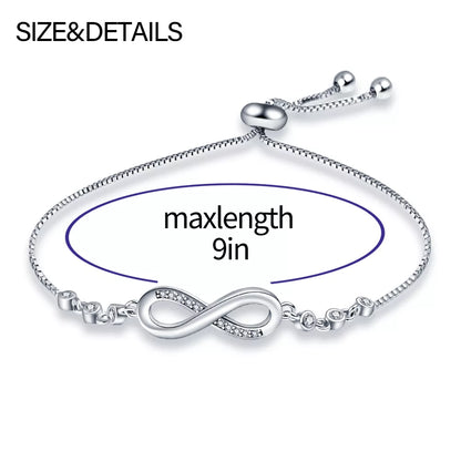 Silver Infinity Adjustable Bracelet